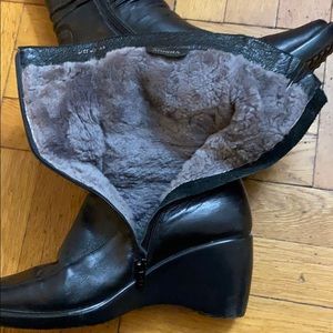 Genuine sheepskin shearling boots